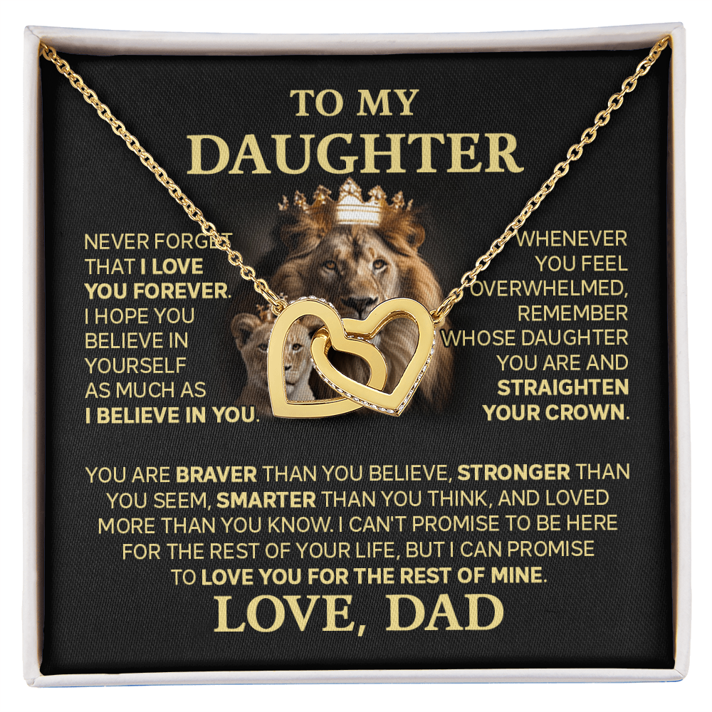 Amity Interlocked Necklace - Daughter Braver Stronger Smarter