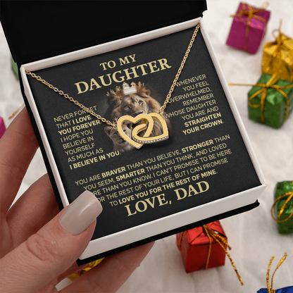 Amity Interlocked Necklace - Daughter Braver Stronger Smarter