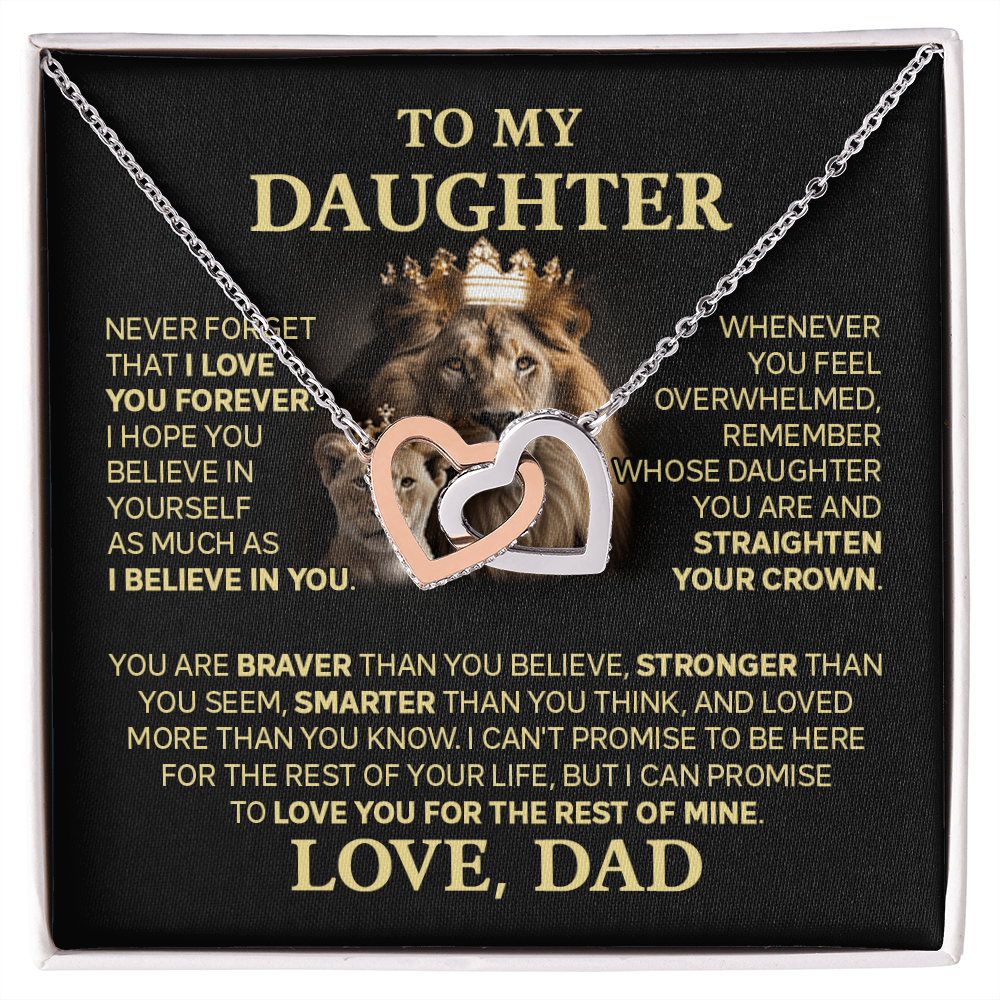 Amity Interlocked Necklace - Daughter Braver Stronger Smarter