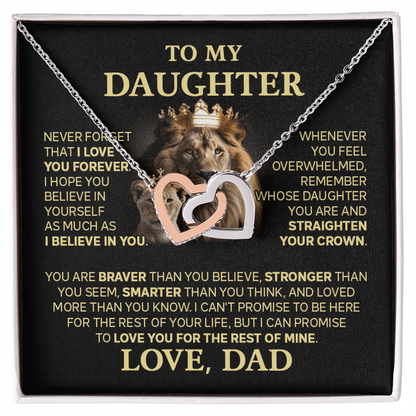 Amity Interlocked Necklace - Daughter Braver Stronger Smarter