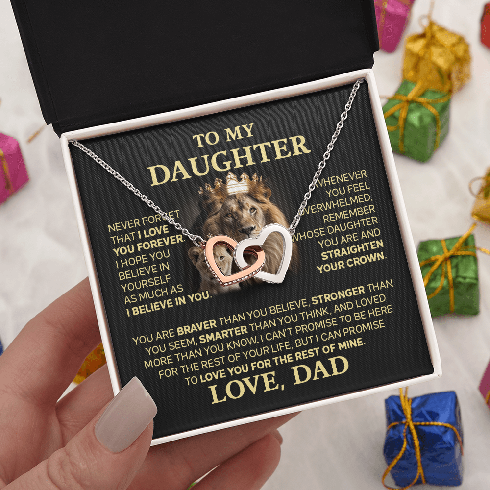 Amity Interlocked Necklace - Daughter Braver Stronger Smarter