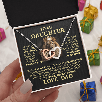 Amity Interlocked Necklace - Daughter Braver Stronger Smarter