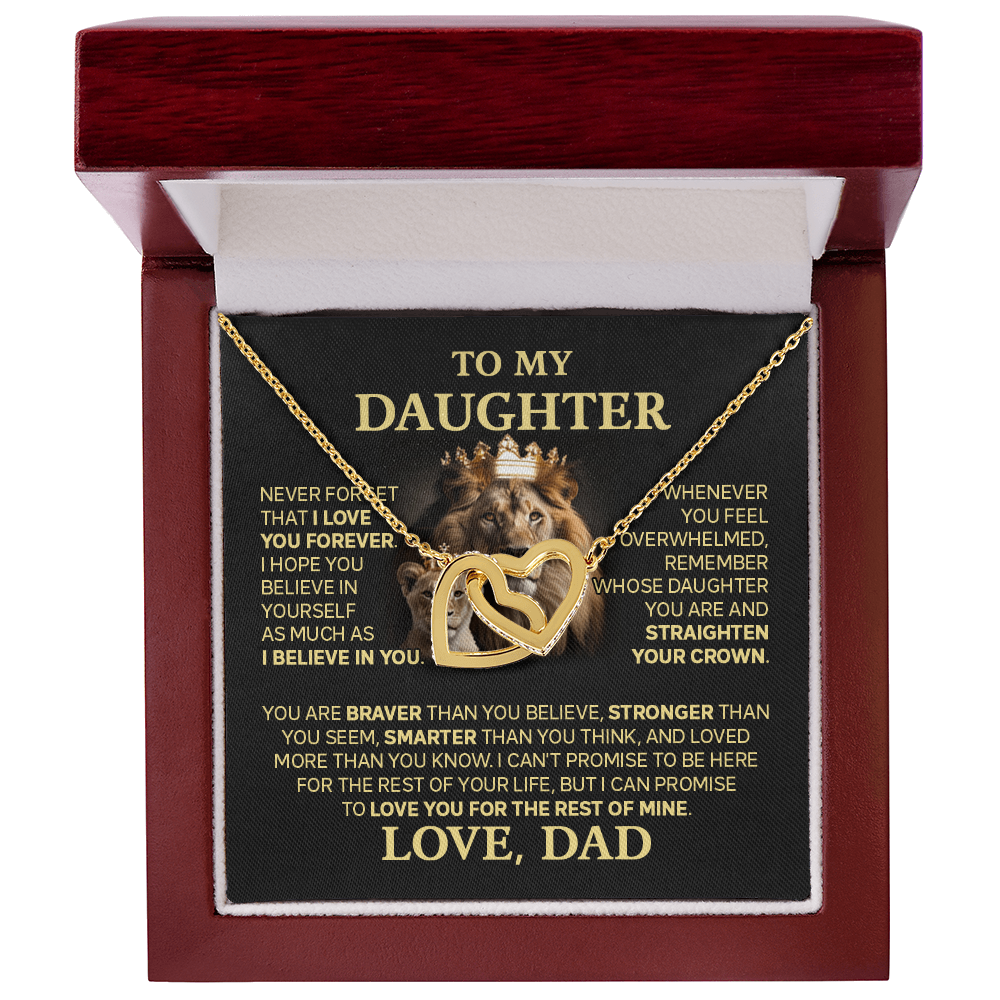 Amity Interlocked Necklace - Daughter Braver Stronger Smarter