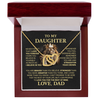 Amity Interlocked Necklace - Daughter Braver Stronger Smarter