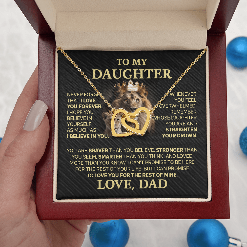Amity Interlocked Necklace - Daughter Braver Stronger Smarter