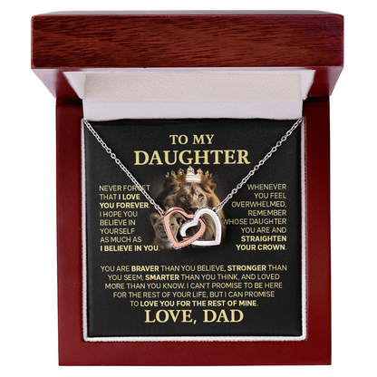Amity Interlocked Necklace - Daughter Braver Stronger Smarter