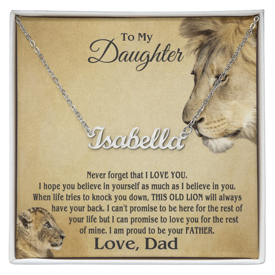 Amity Name Necklace - Daughter Proud Father