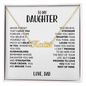 Amity Name Necklace - Daughter I Believe In You - D