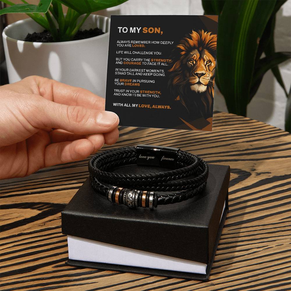 Amity Leather Bracelet - To My Brave Son