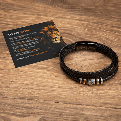 Amity Leather Bracelet - To My Brave Son