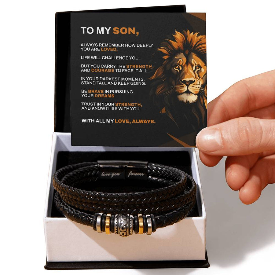 Amity Leather Bracelet - To My Brave Son