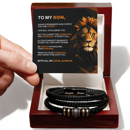 Amity Leather Bracelet - To My Brave Son