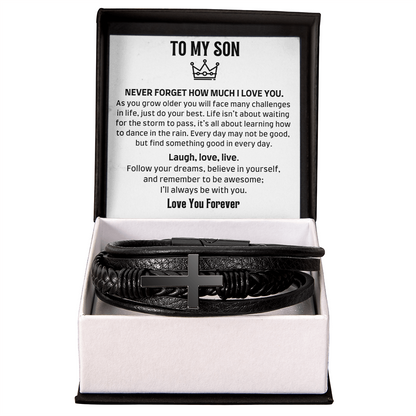 Amity Cross Bracelet - Son Laugh, Love, Live