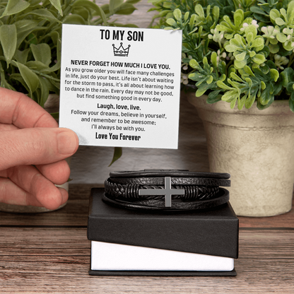 Amity Cross Bracelet - Son Laugh, Love, Live