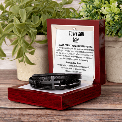 Amity Cross Bracelet - Son Laugh, Love, Live