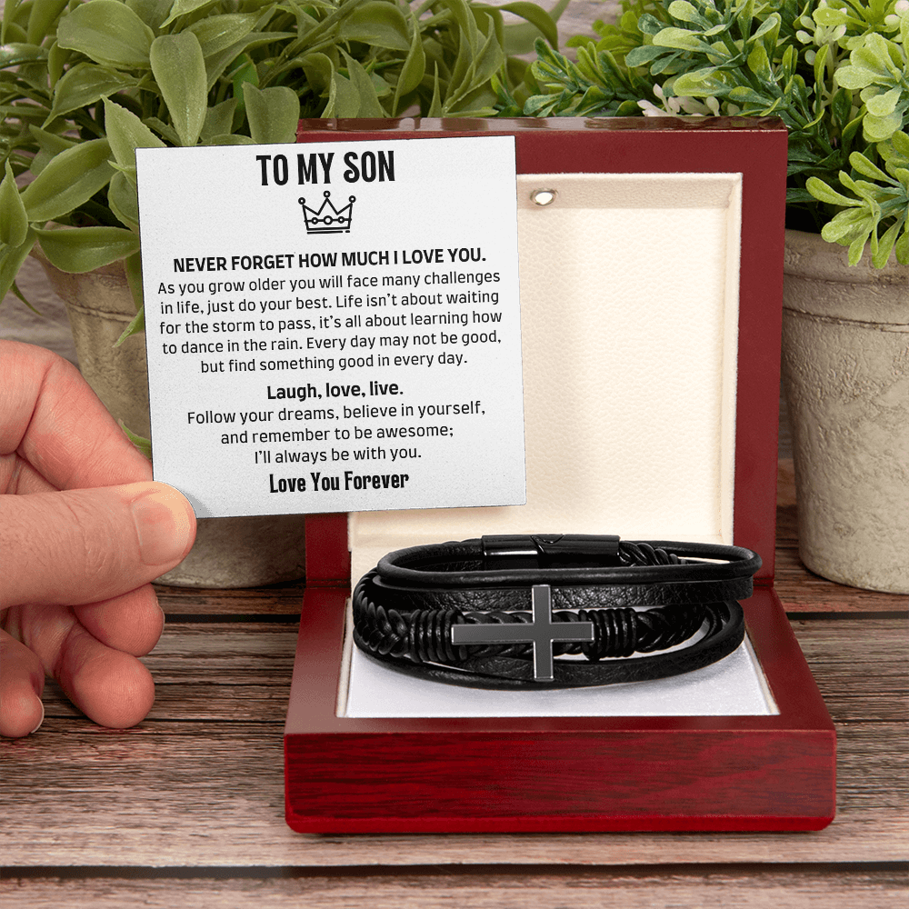 Amity Cross Bracelet - Son Laugh, Love, Live