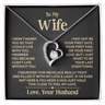 Amity Heart Necklace - My Wife - Can't Live Without You