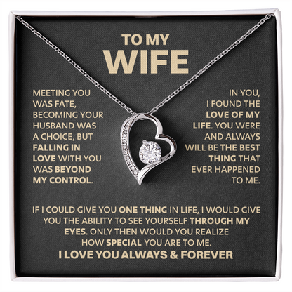 Amity Heart Necklace - To My Wife - Love of My Life
