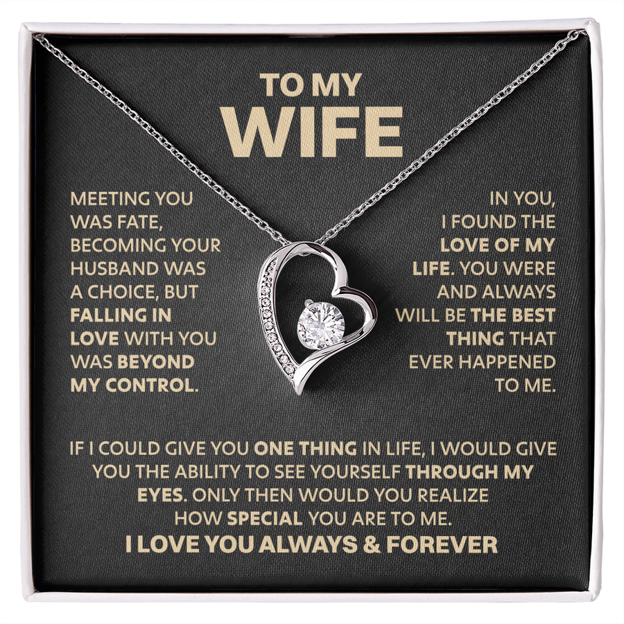 Amity Heart Necklace - To My Wife - Love of My Life