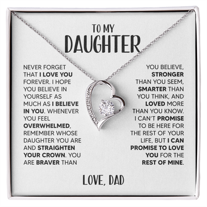 Amity Heart Necklace - Daughter I Believe In You - D