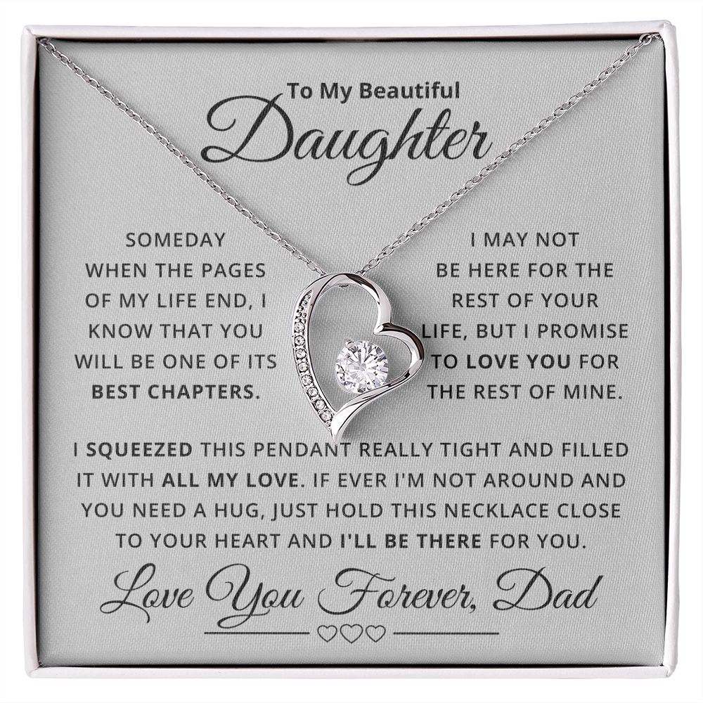 Amity Heart Necklace - Daughter Be There For You