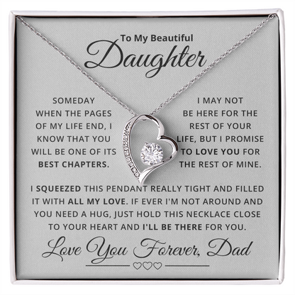 Amity Heart Necklace - Daughter Be There For You