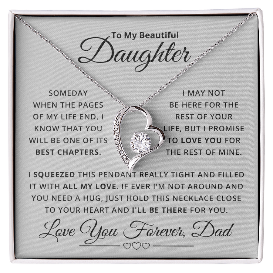 Amity Heart Necklace - Daughter Be There For You