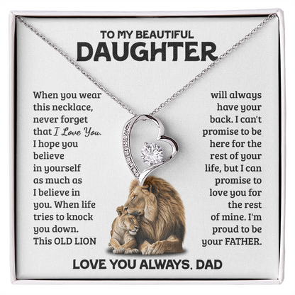Amity Heart Necklace - Daughter Always Have Your Back