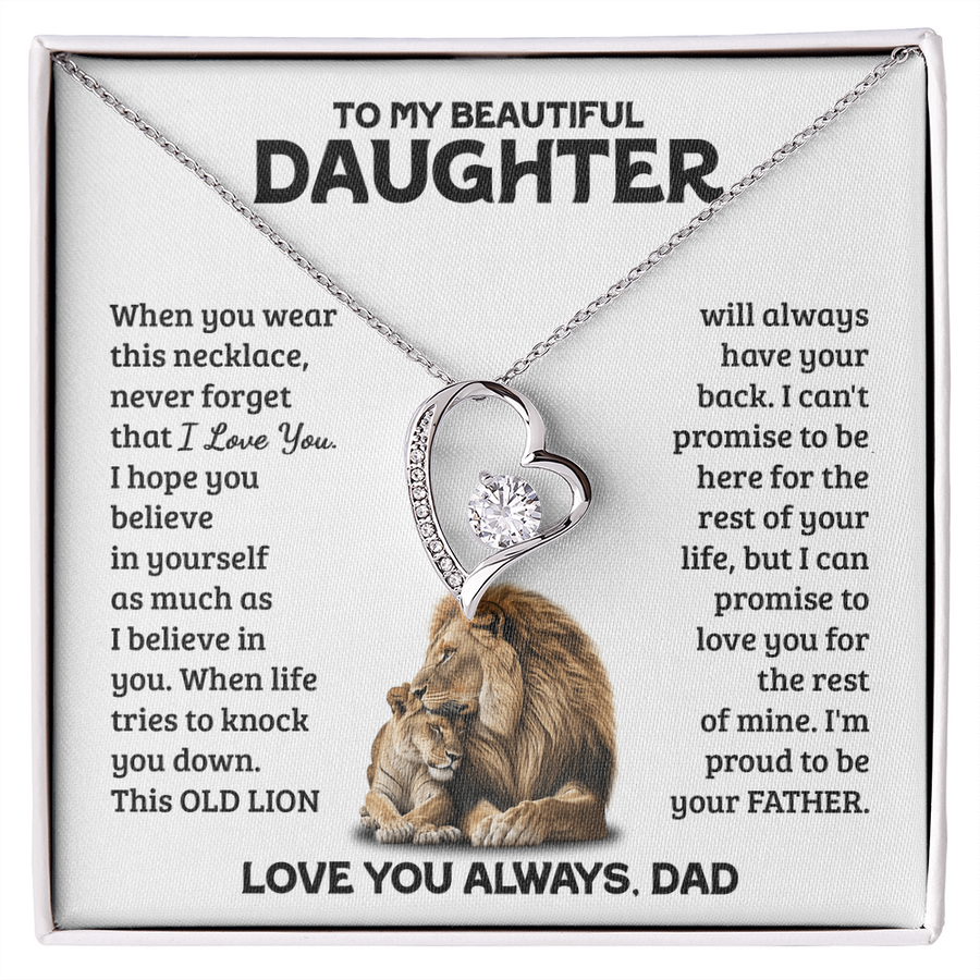 Amity Heart Necklace - Daughter Always Have Your Back
