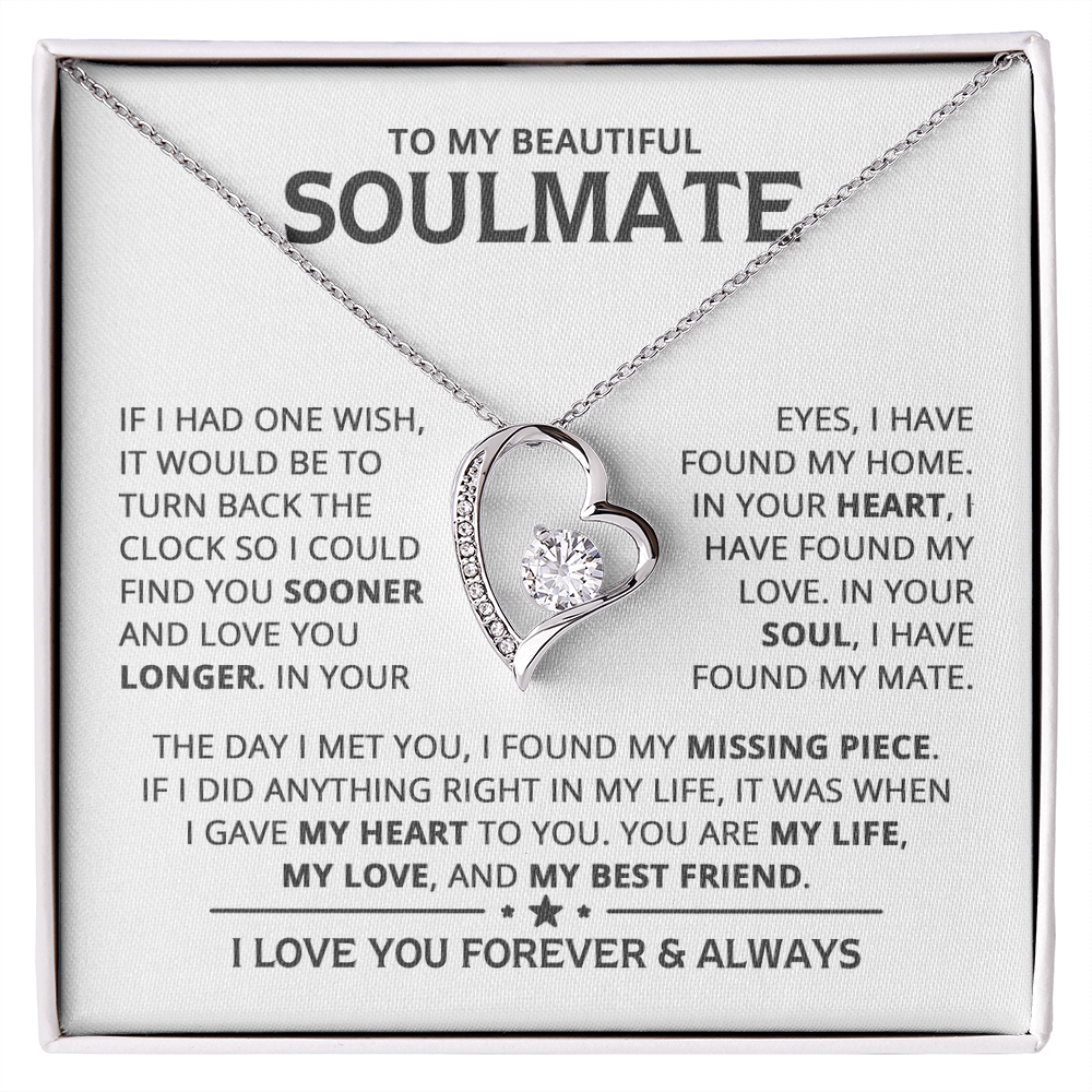 Amity Heart Necklace - Soulmate My Best Friend