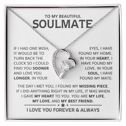 Amity Heart Necklace - Soulmate My Best Friend