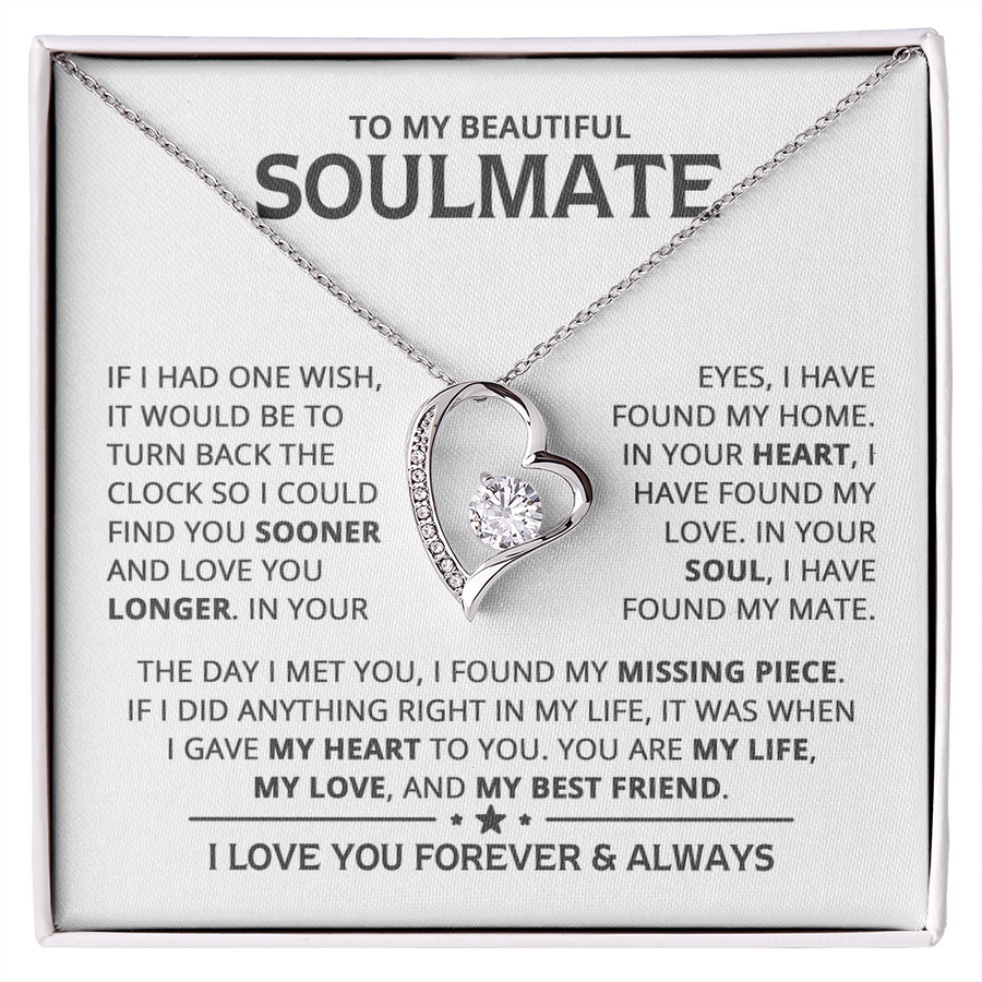 Amity Heart Necklace - Soulmate My Best Friend