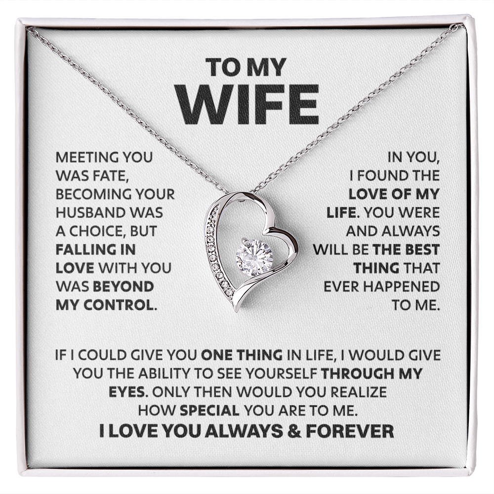 Amity Heart Necklace - Wife How Special You Are