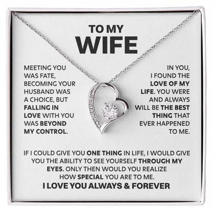 Amity Heart Necklace - Wife How Special You Are
