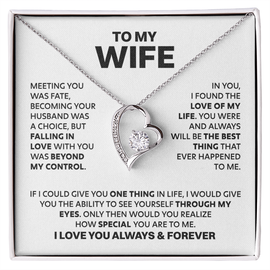 Amity Heart Necklace - Wife How Special You Are