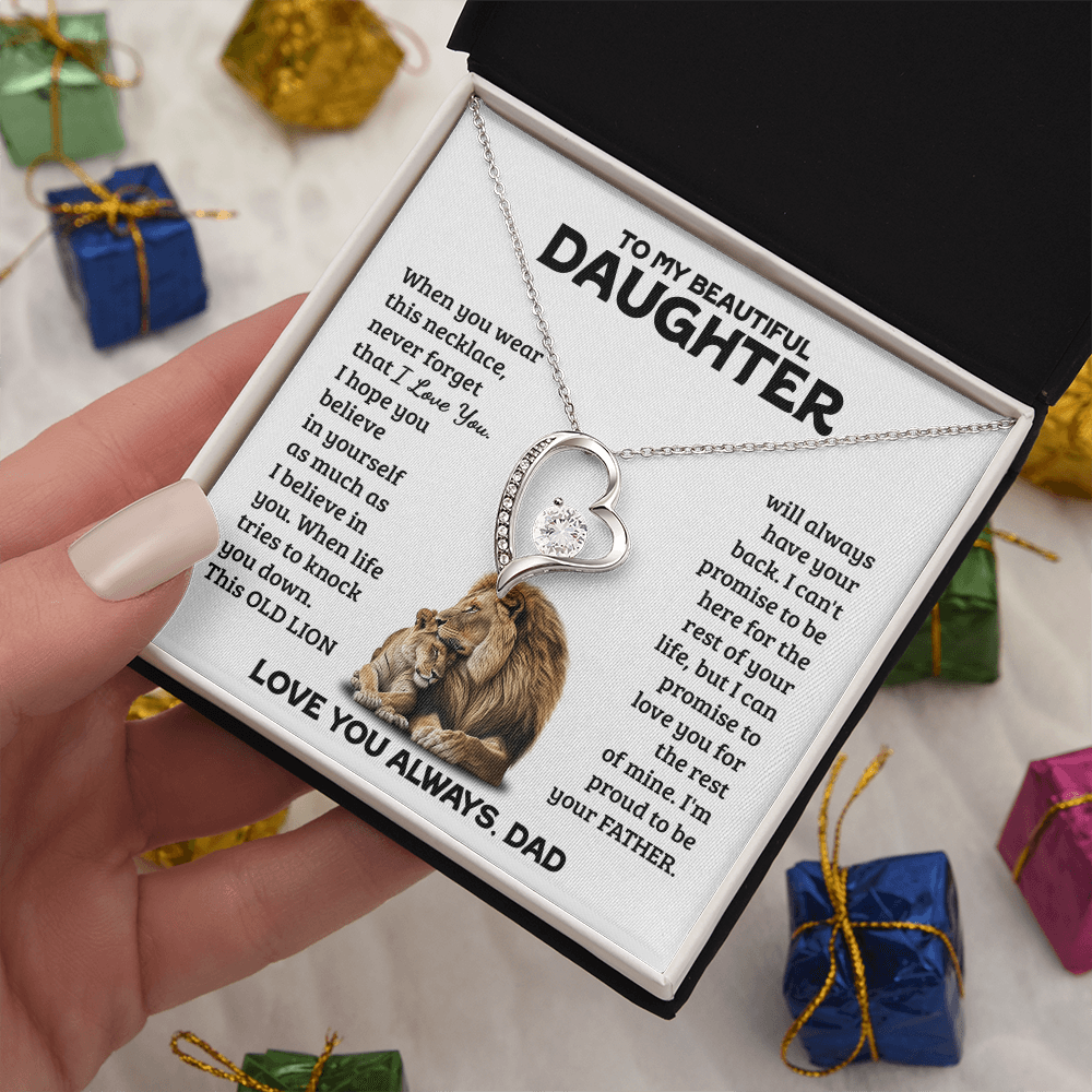 Amity Heart Necklace - Daughter Always Have Your Back