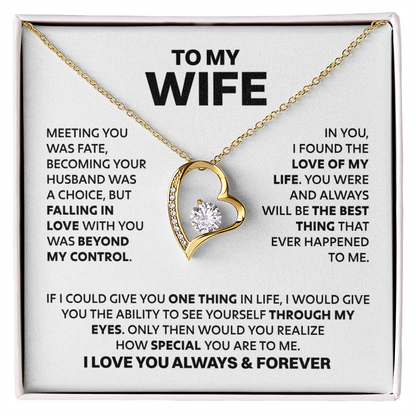 Amity Heart Necklace - Wife How Special You Are