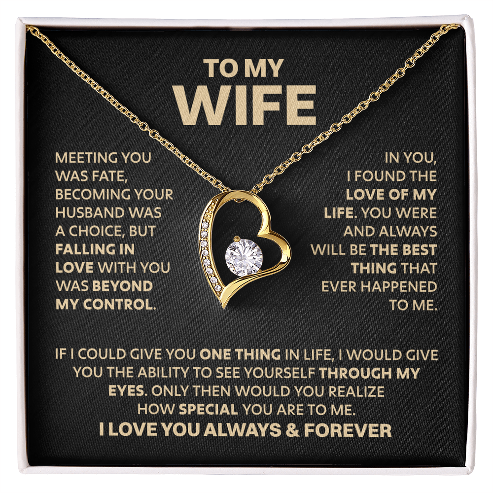 Amity Heart Necklace - To My Wife - Love of My Life
