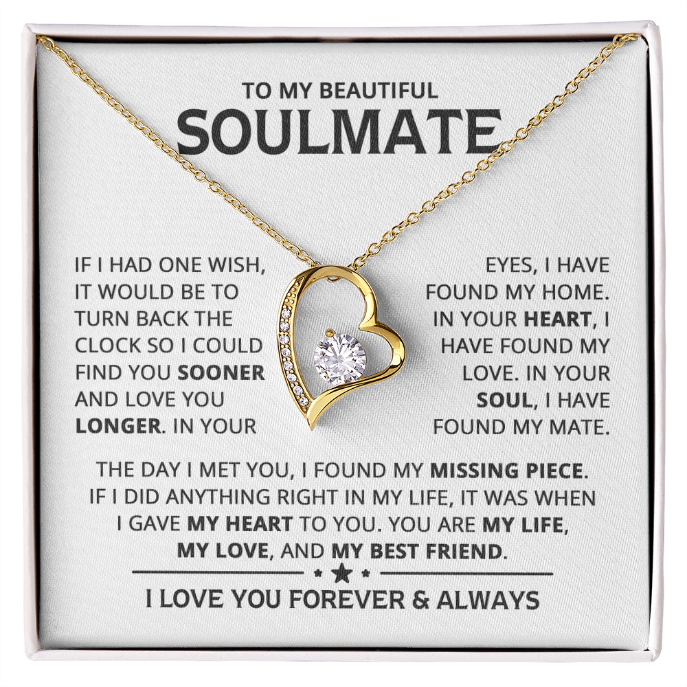 Amity Heart Necklace - Soulmate My Best Friend