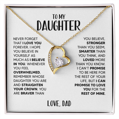 Amity Heart Necklace - Daughter I Believe In You - D