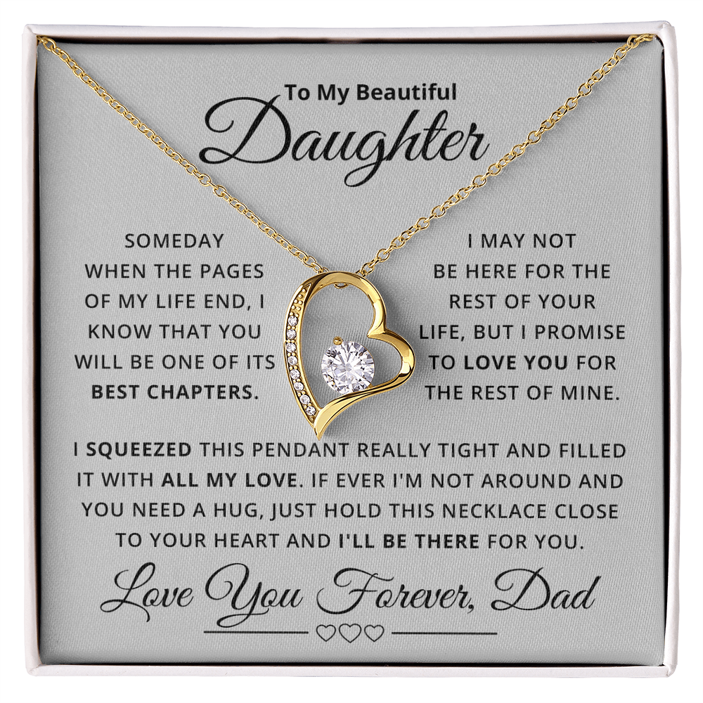 Amity Heart Necklace - Daughter Be There For You