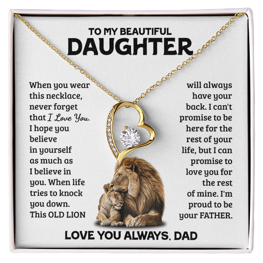 Amity Heart Necklace - Daughter Always Have Your Back