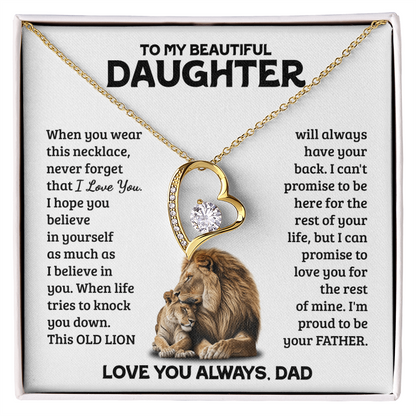 Amity Heart Necklace - Daughter Always Have Your Back