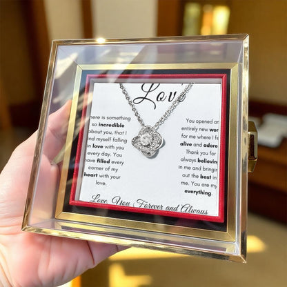 To My Love - Knot Necklace - Rose Box