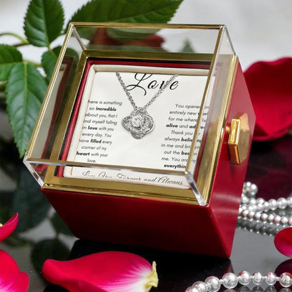 To My Love - Knot Necklace - Rose Box