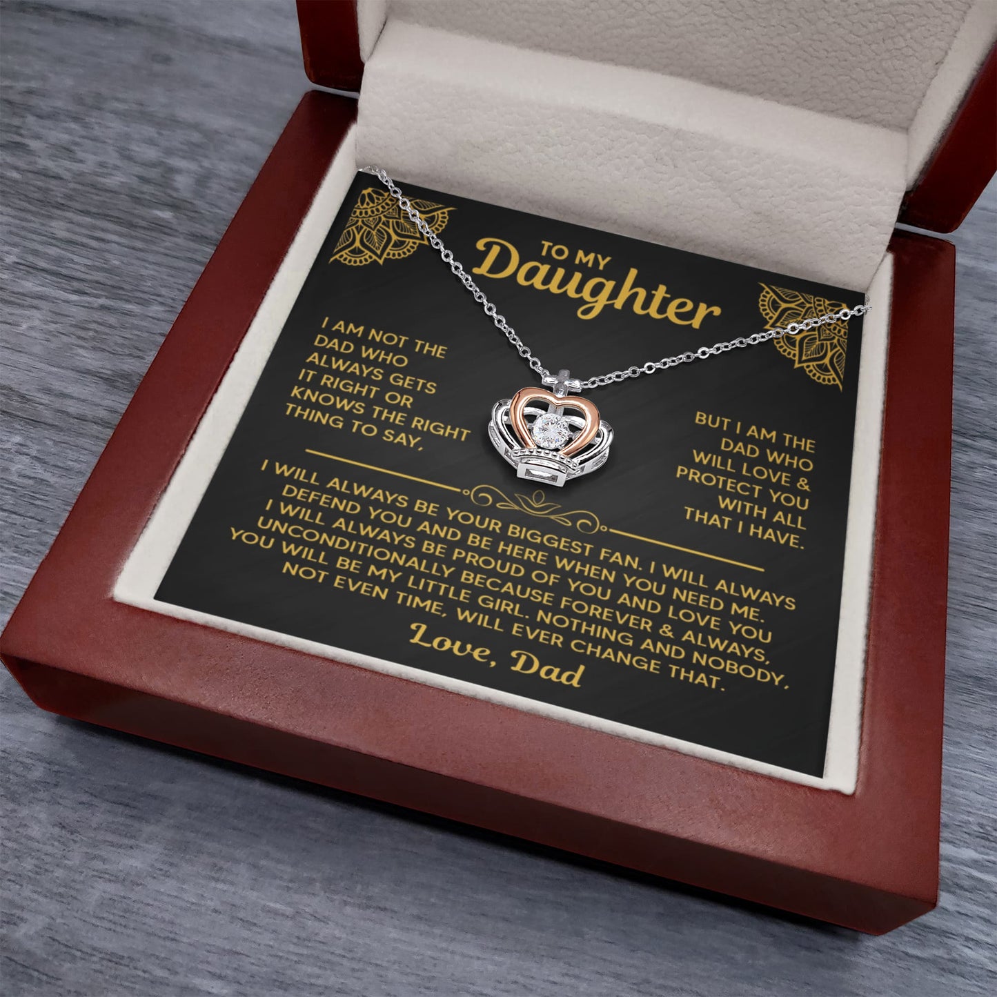 Amity Crown Necklace - Daughter - Protect You