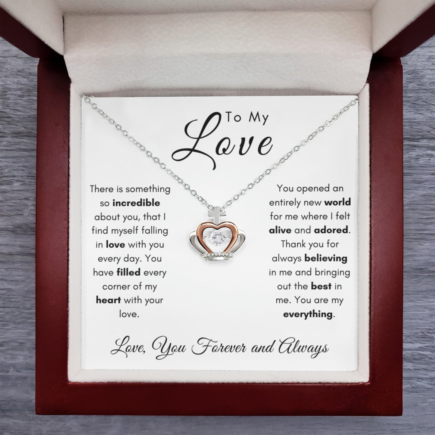 To My Love - Princess Heart Necklace
