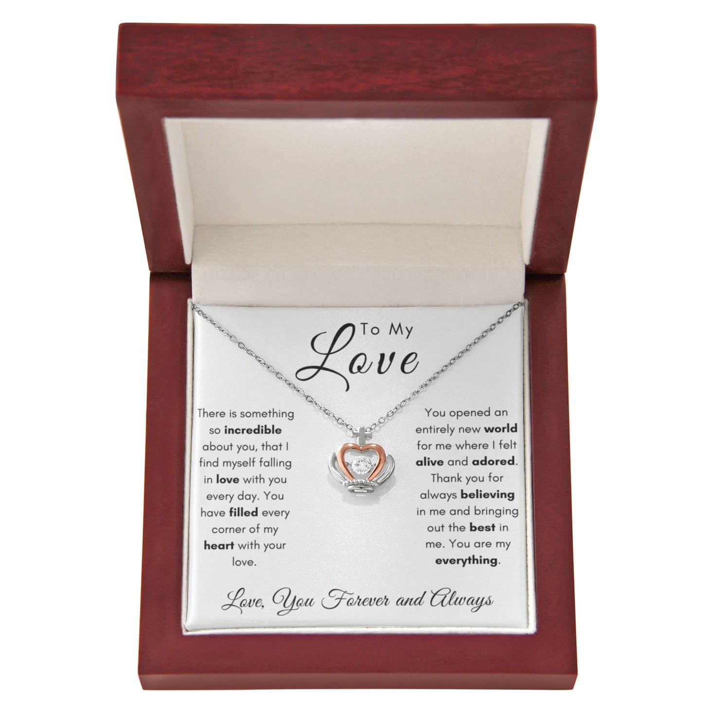 To My Love - Princess Heart Necklace