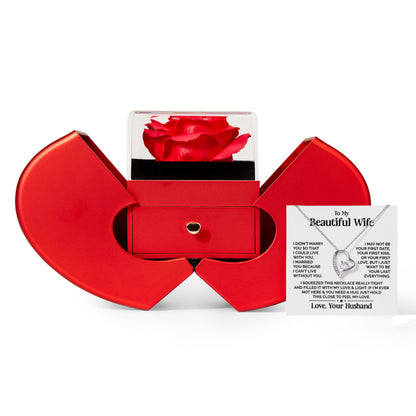 Amity Heart Necklace - Rose Heart Box - My Beautiful Wife