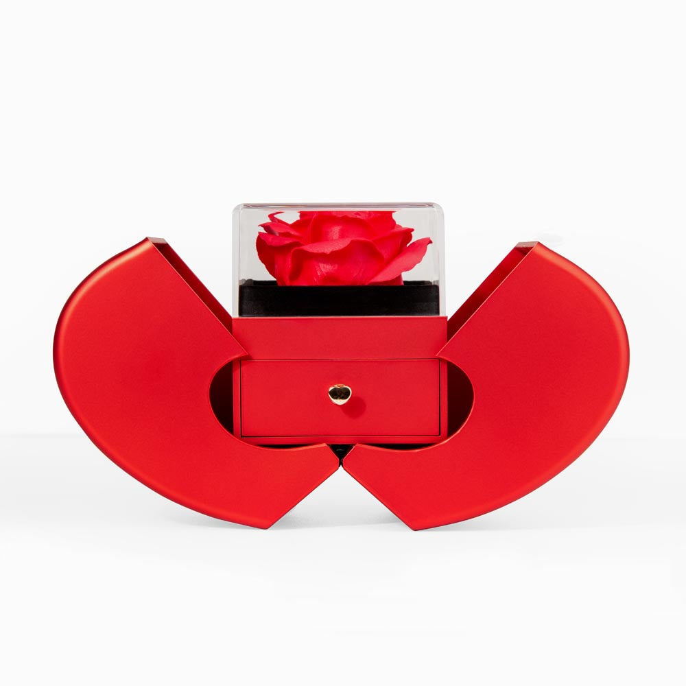 Amity Heart Necklace - Rose Heart Box - Wife Feel My Love